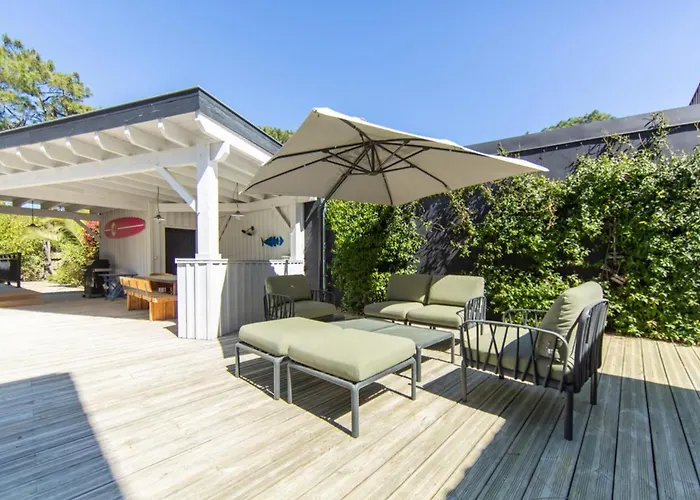 Du Phare Avec Piscine Chauffee Pour 14 Personnes Villa Lège-Cap-Ferret